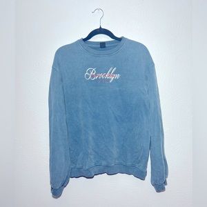 Brooklyn navy blue long sleeve crew neck pullover